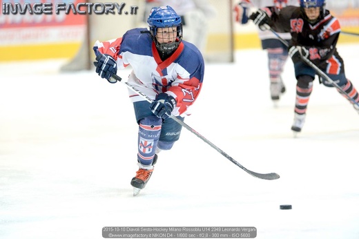 2015-10-10 Diavoli Sesto-Hockey Milano Rossoblu U14 2349 Leonardo Vergani